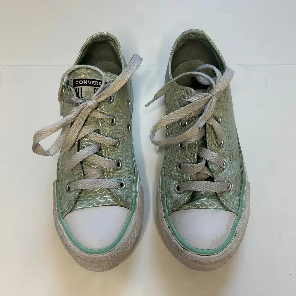 Converse Junior Green Mermaid Lift Ox Sneakers 13